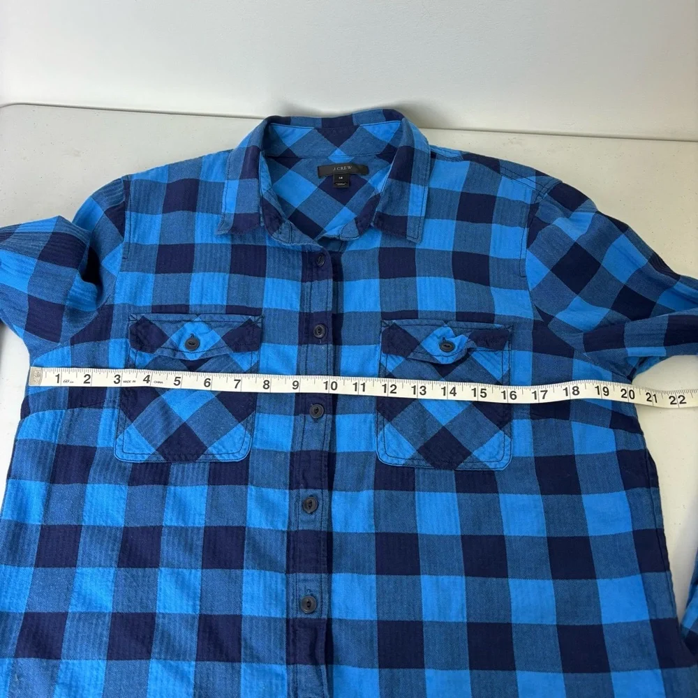 J. Crew Blue Checkered Shirt